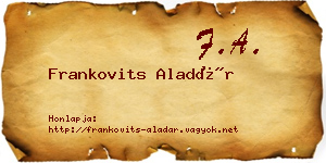 Frankovits Aladár névjegykártya
